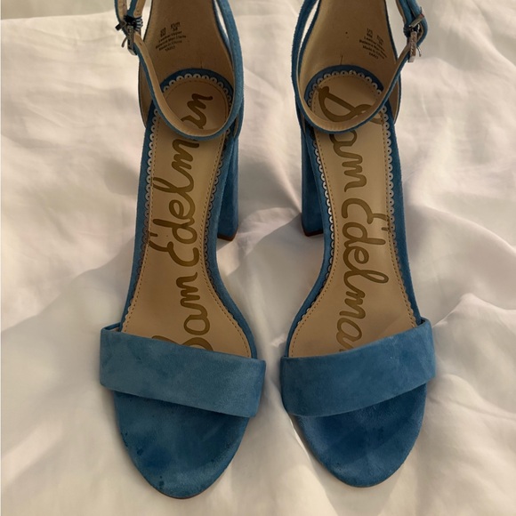 Sam Edelman Electric Blue Yaro Block Heel Sandals - Picture 3 of 4